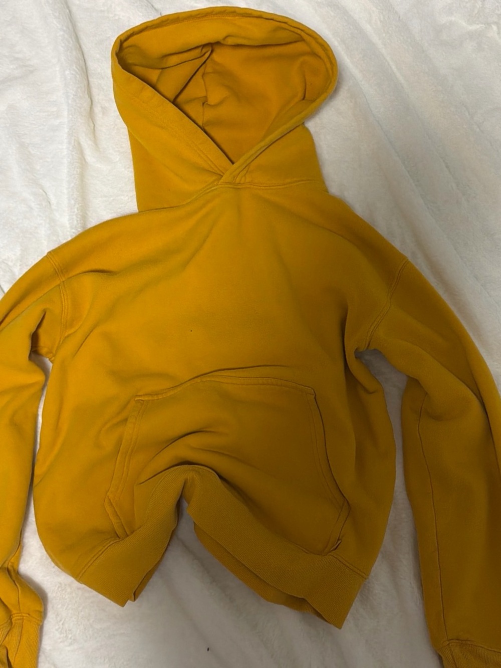 Aritzia Mustard Yellow Hooded Sweatshirt